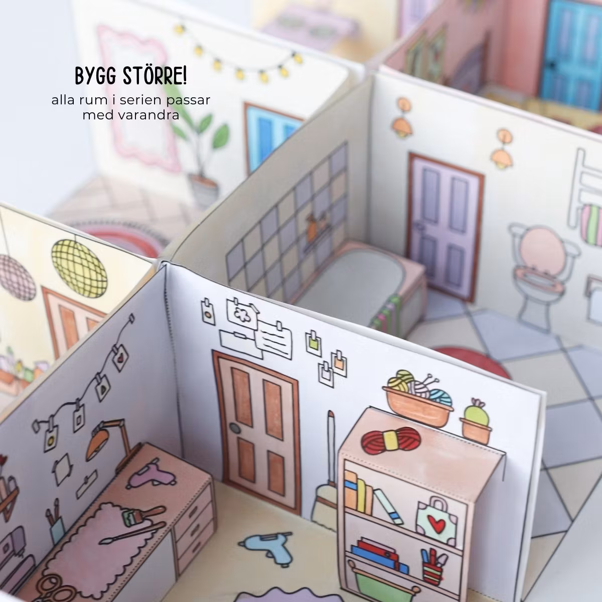 Pyssla dockhus - alla hjärtans dag