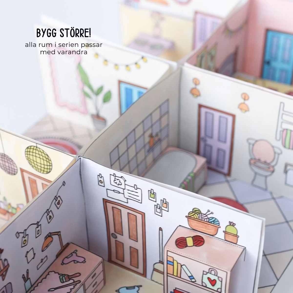 Pyssla dockhus - pysselrum