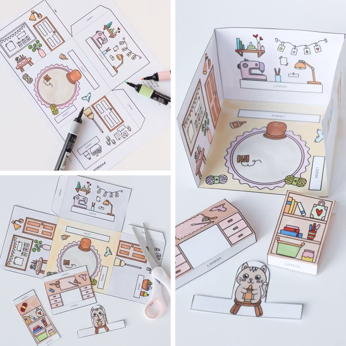 Pyssla dockhus - pysselrum