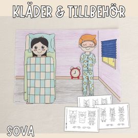Tillägg klippdockor - Sova