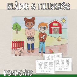 Tillägg klippdockor - Bondgård