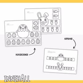 Påskpyssel för barn - Huvudkronor & armband