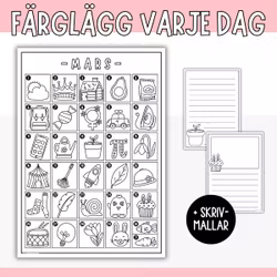 Mars - Färglägg varje dag
