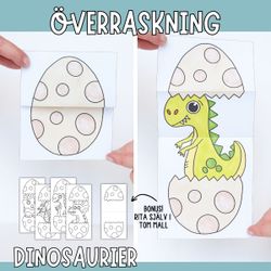 Öppningsbara pyssel: dinosaurier