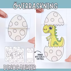 Öppningsbara pyssel: dinosaurier