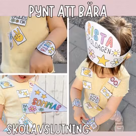 Skolavslutning pynt att bära - Accessoarer att skriva ut