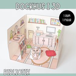Pyssla dockhus - bibliotek