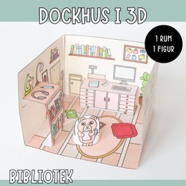 Pyssla dockhus - bibliotek