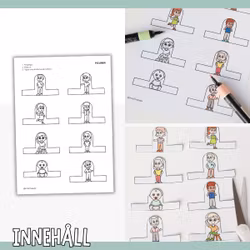 Pyssla dockhus - människor