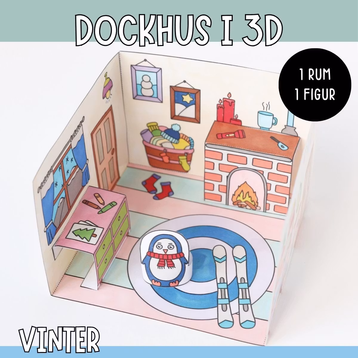 Pyssla dockhus - vinter