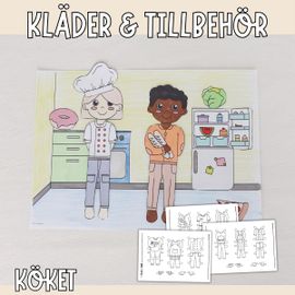Tillägg klippdockor - Köket