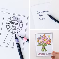 Mors dag-kort (vikbara) 5 motiv