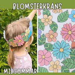 Blomsterkrans - pyssel med papper