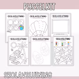 Skolavslutning pysselkit - 6 roliga pyssel att skriva ut