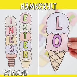 Pyssel - glass som namnskylt