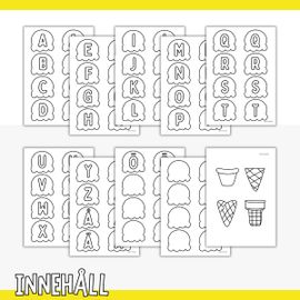 Pyssel - glass som namnskylt