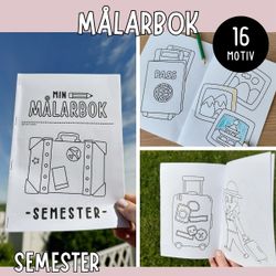 Målarbok - semester