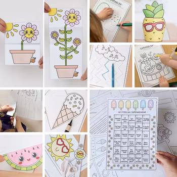 Sommarlovets pysselkalender - 30 dagar (extra enkel)