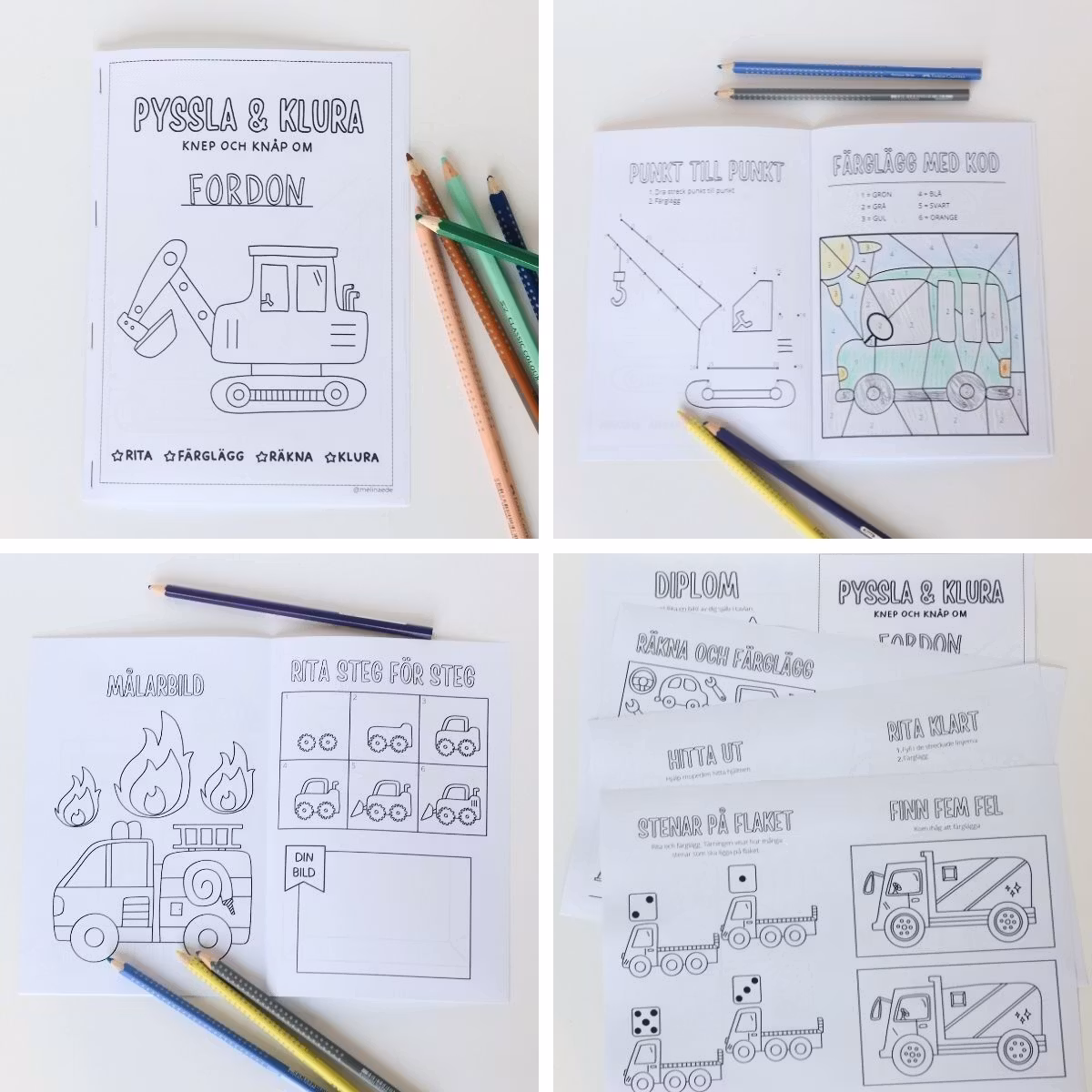 Fordon - pyssla och klura