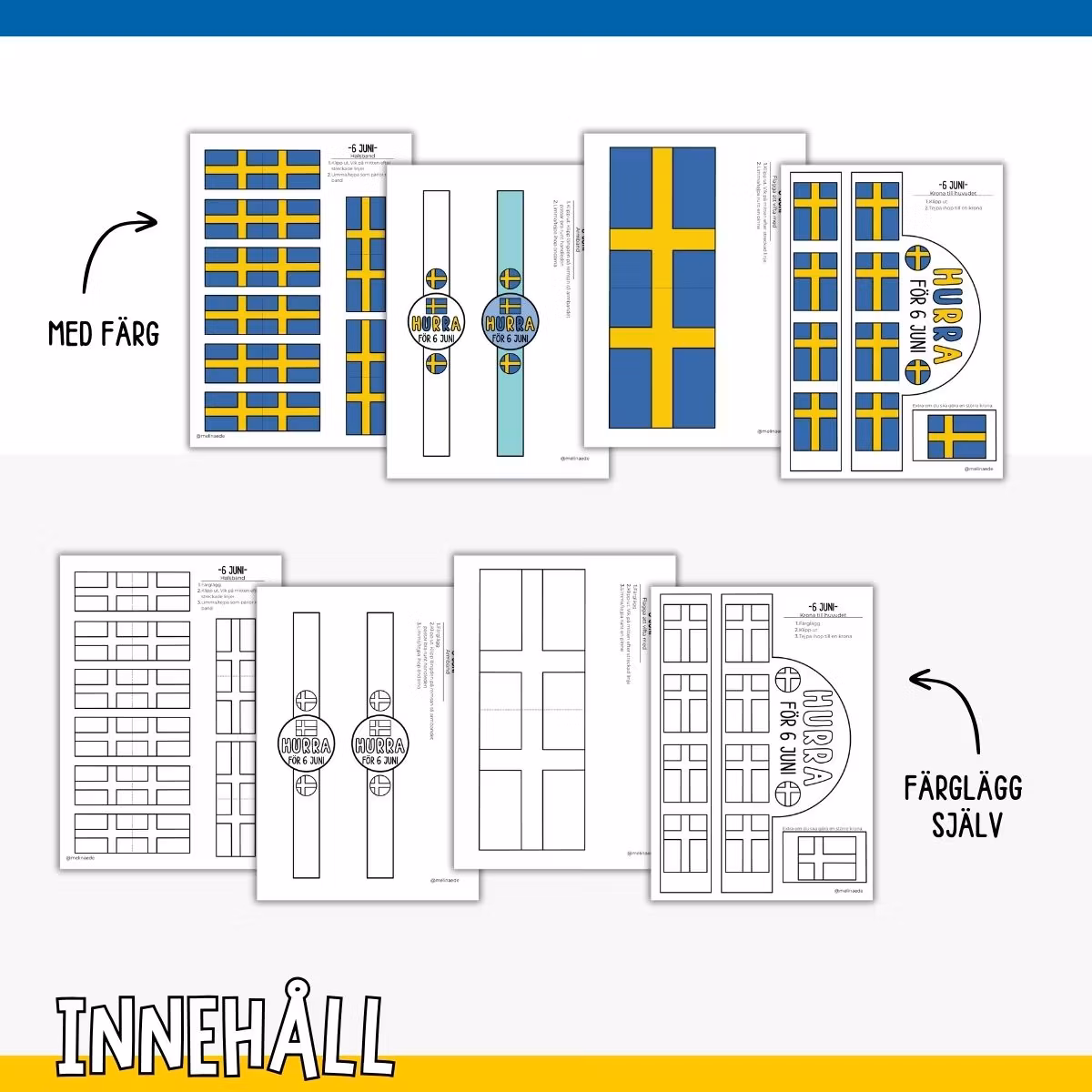 Nationaldagen 6 juni - pynt att bära