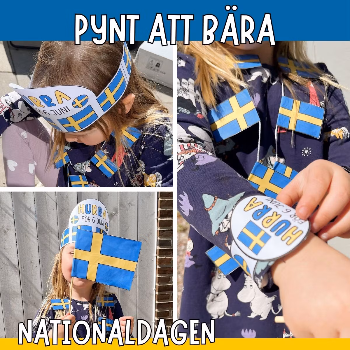 Nationaldagen 6 juni - pynt att bära