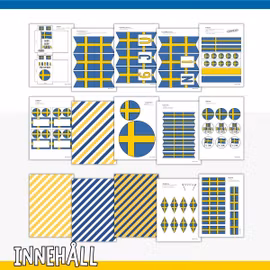 Sveriges nationaldag - Dekorationer att skriva ut (6 juni)