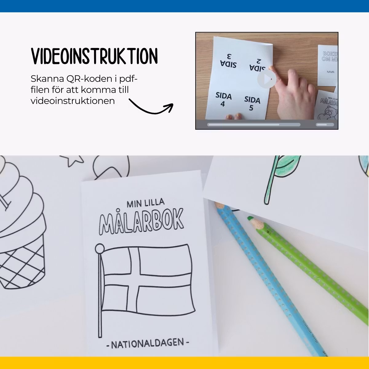 Min lilla målarbok - Sveriges nationaldag