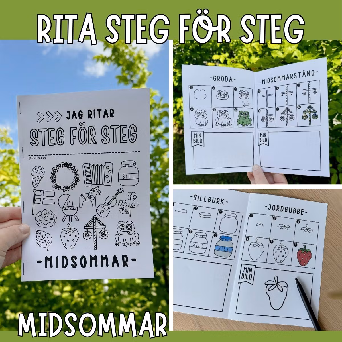 Rita steg för steg-bok: midsommar