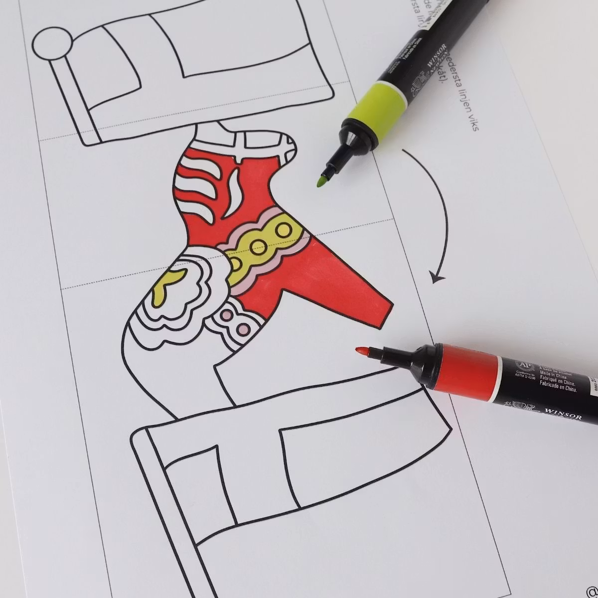 Nationaldagspyssel - Öppna flaggan