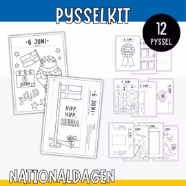 Nationaldagen pysselkit - 12 enkla pyssel att skriva ut (6 juni)