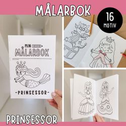 Målarbok - prinsessor