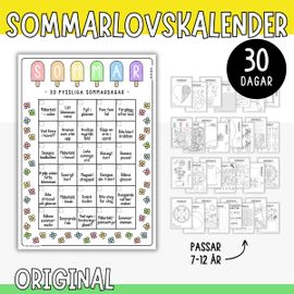 Sommarlovets pysselkalender - 30 dagar (original)