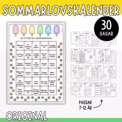 Sommarlovets pysselkalender - 30 dagar (original)
