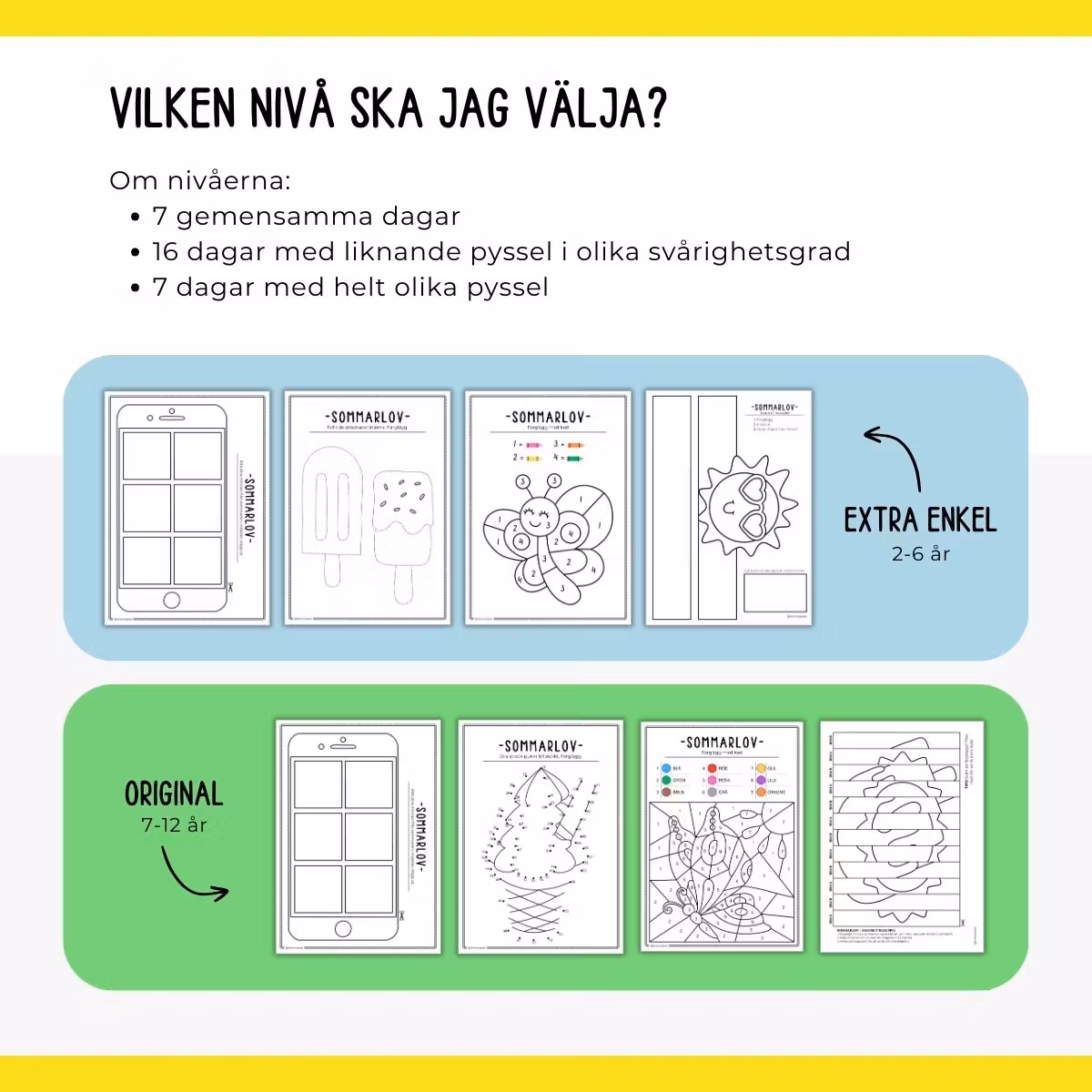 KOMBO sommarlovets pysselkalendrar