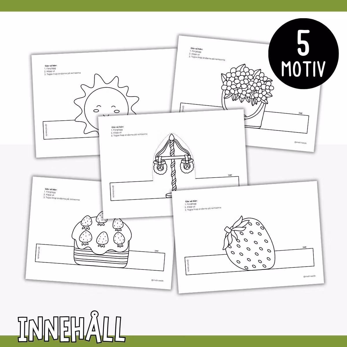 Midsommarpyssel - stående dekorationer