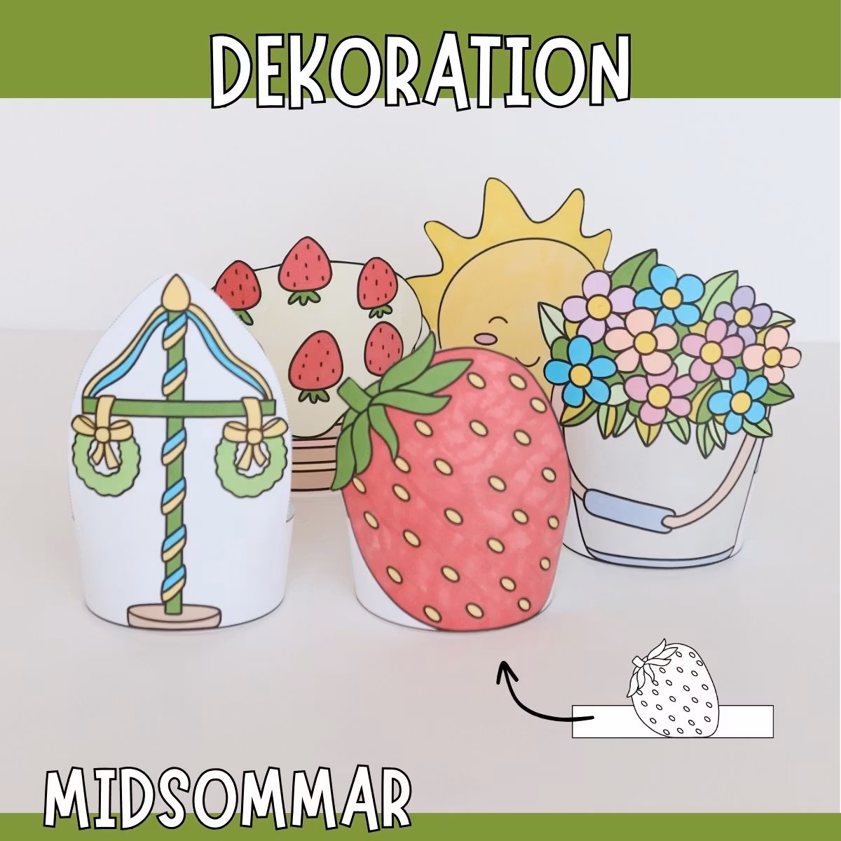 Midsommarpyssel - stående dekorationer