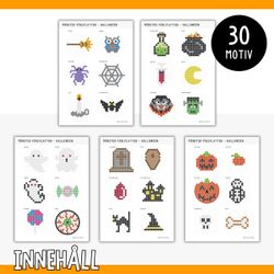 30 pärlmönster - Pärlplattor tema halloween