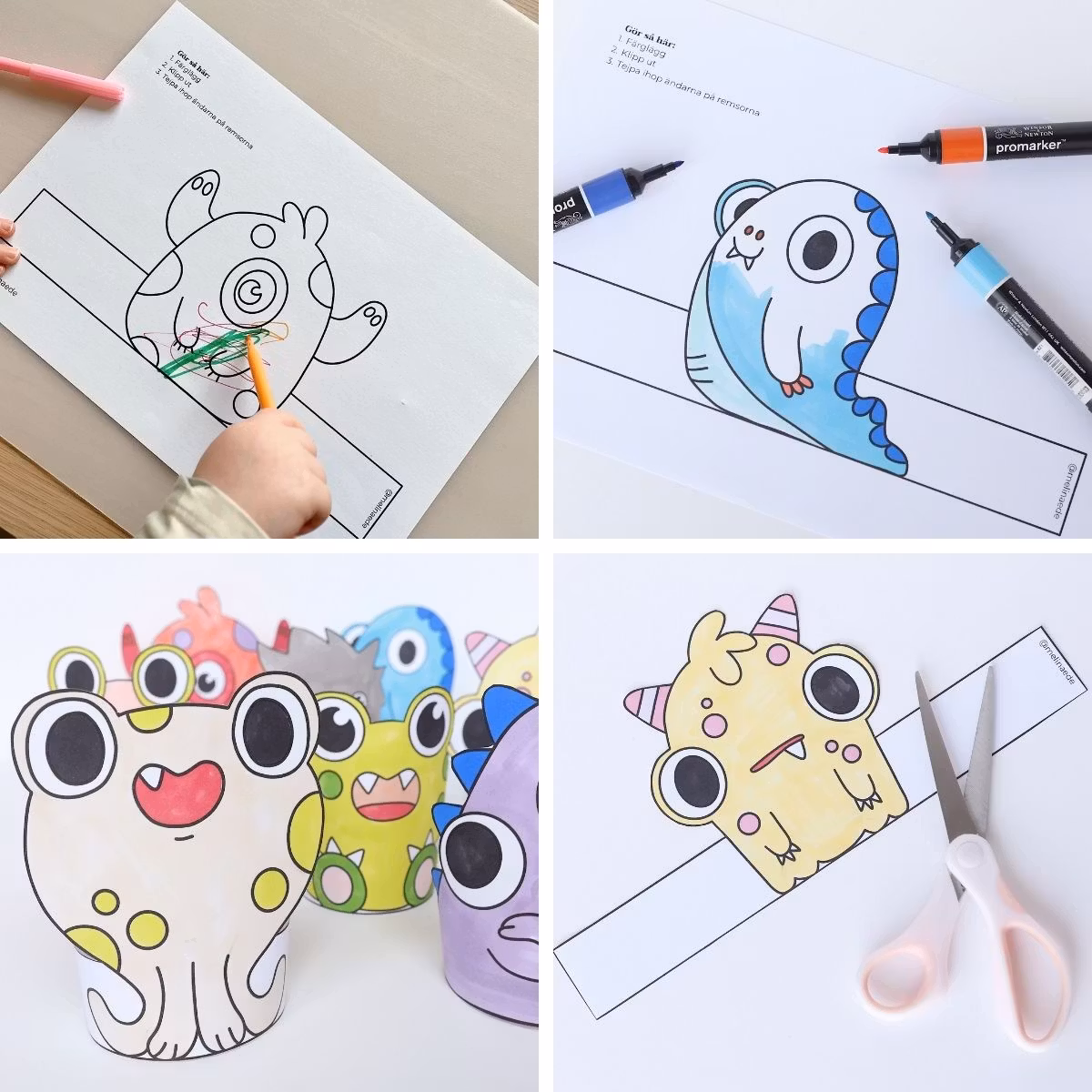 Pyssla monster - dekorationer