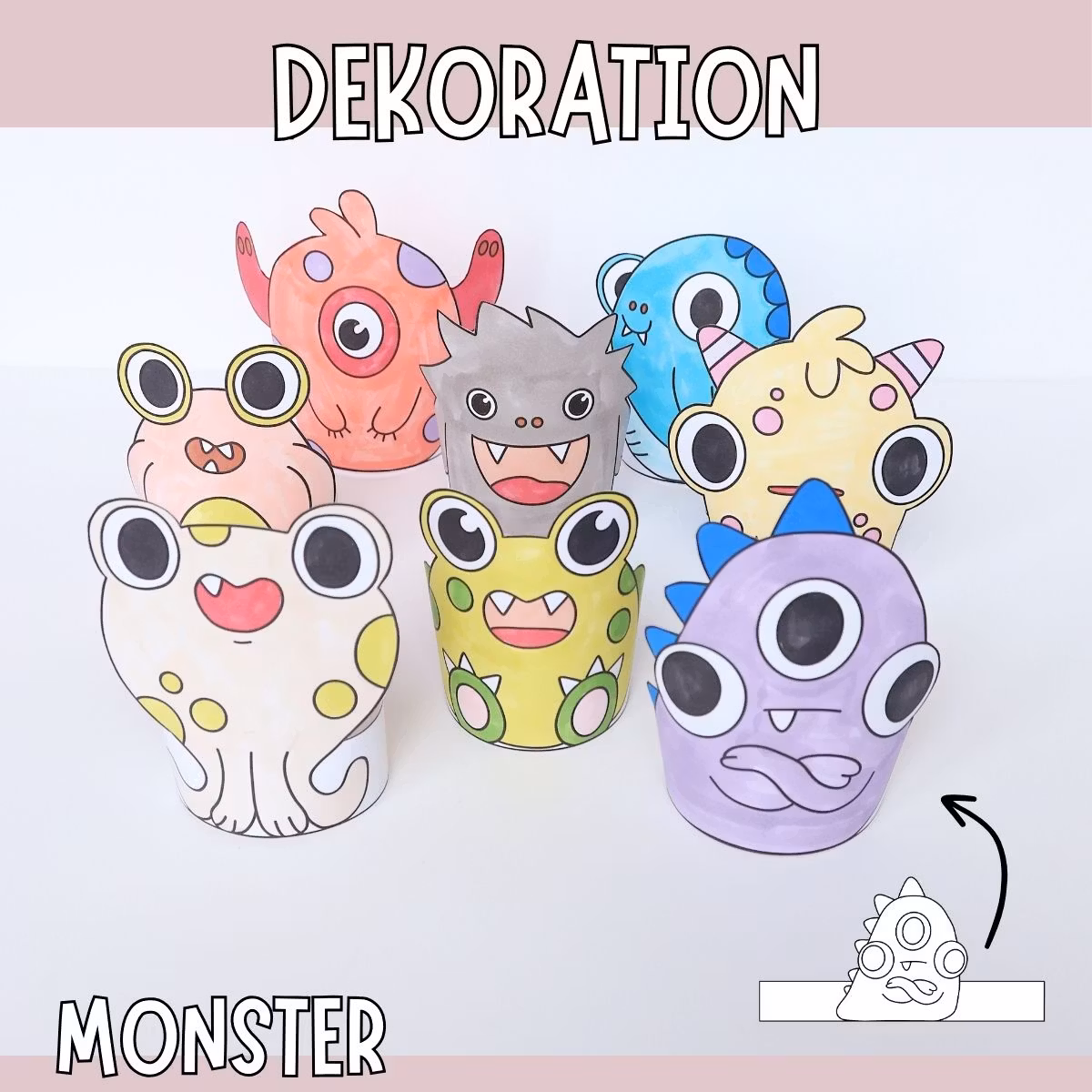 Pyssla monster - dekorationer