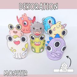 Pyssla monster - dekorationer