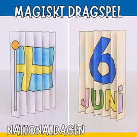Magiskt dragspel - Agamograf att skriva ut på nationaldagen (6 juni)