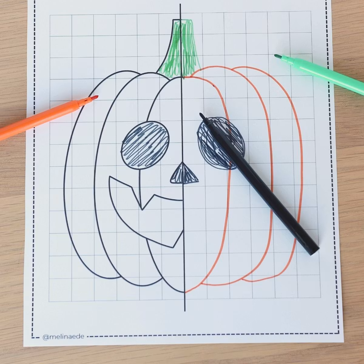Halloweenpyssel – Symmetriska pumpor