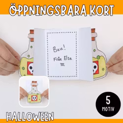 Halloweenkort - Halloweenpyssel för barn