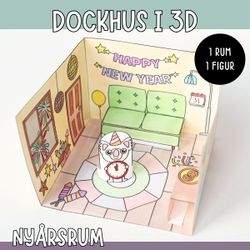 Pyssla dockhus - nyår