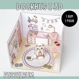 Pyssla dockhus - pysselrum