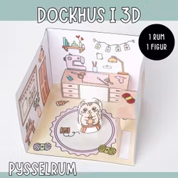 Pyssla dockhus - pysselrum