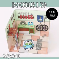 Pyssla dockhus - garage