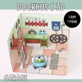 Pyssla dockhus - garage