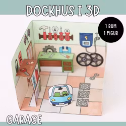 Pyssla dockhus - garage