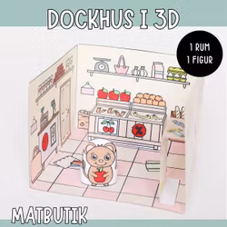 Pyssla dockhus - matbutik